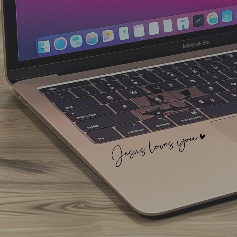 WCDHOR 2 x Jesus Love You Rearview Mirror Decal Water Bottle Stickers Affirmation Reminder Sticker Laptop Bumper Sticker Tumbler Vinyl Sticker Car Mirror Decal New Car Decor (Jesus Loves You, Black) - Image 2